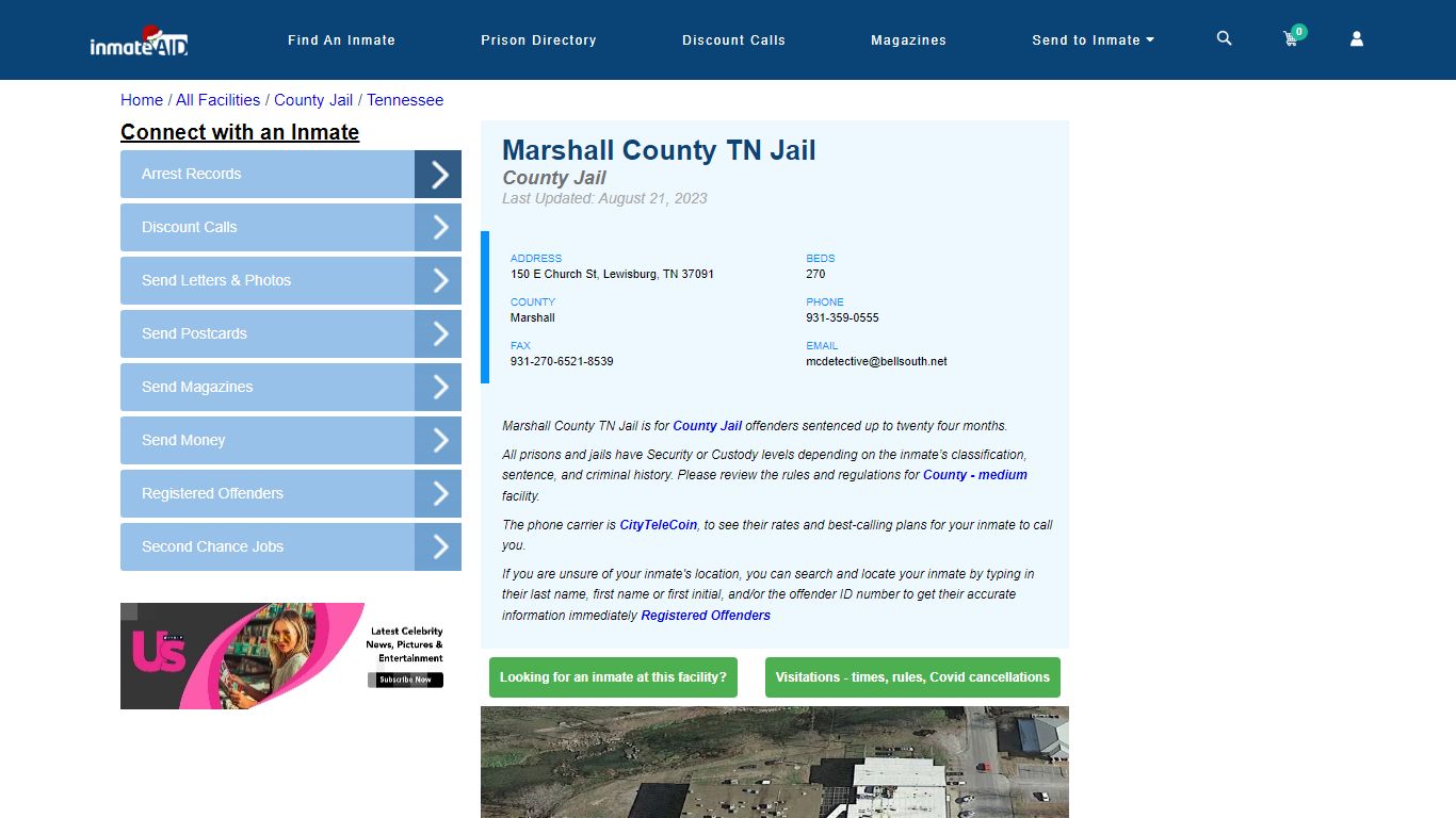 Marshall County TN Jail - Inmate Locator - Lewisburg, TN